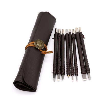 8pcs Seal Engraving Knife Set Engraving Tools Carving Knives for Stone Craft