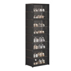 Multilayer Dustproof Shoe Rack with Clear Door Durable for Home Entryway Use
