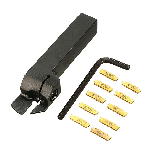 MGEHR1616-2 Lathe Tool Holder with 10pcs MGMN200-G Gold Carbide Inserts