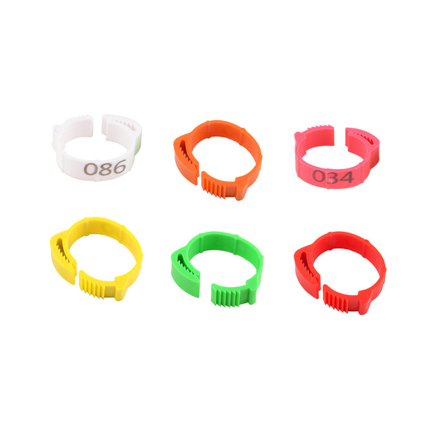 Chicken Duck Goose Leg Rings 100pcs Numbered Ankle Bands Bird ID Tags Farm Use