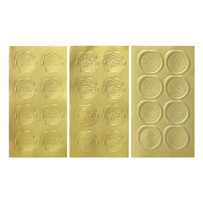 400pcs Gold Self Adhesive Seal Stickers - Envelope Sealing / Gift Packaging