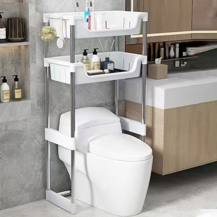 Toilet Storage Rack Over Toilet Shelf Floor Stand Bathroom Organiser Small Space