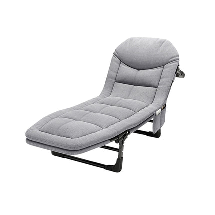 Folding Bed Single Model Dark Grey For Office Nap Camping Travel Midday Rest Use