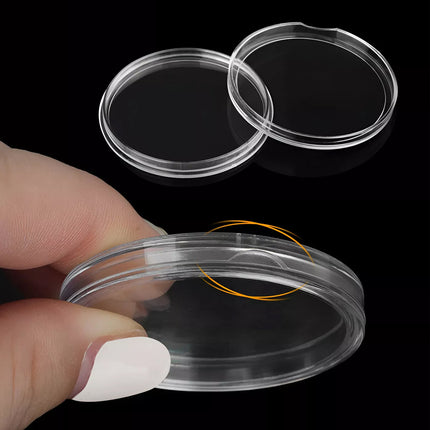 100pcs 40mm Coin Box Round Storage Case Commemorative Coin Protection Container