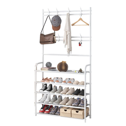 Integrated Coat And Shoe Storage Rack All In One Space Saving Sturdy Durable