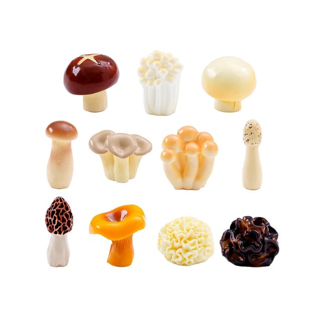 22PCS Mini Mushroom Set Colorful Resin Ornaments for Garden Home Office Decor