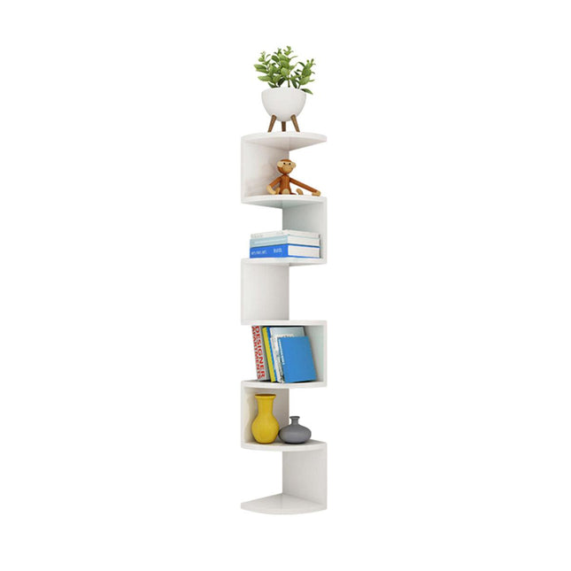7 Tier Wall Mounted Corner Shelf Triangle Storage Rack Space Saving Organizer