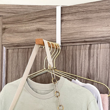 2PCS Over Door Clothes Hanger Folding Hook Closet Garment Storage Organizer