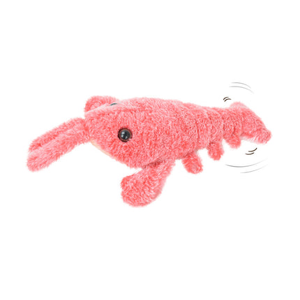 Electric Simulation Lobster Jumping Toy USB Charging Funny Plush Toy Dog Cat Toy