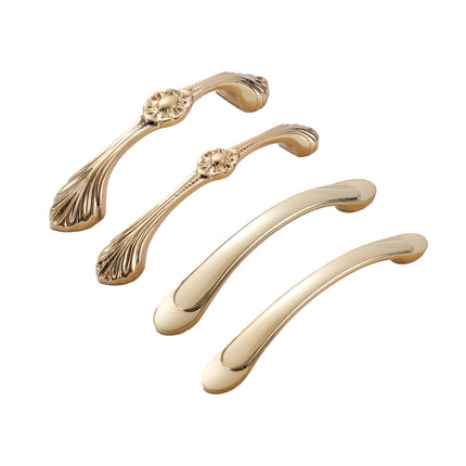 Pure Copper European Brass Drawer Handle Gold Cabinet Door Pull Wardrobe Knob