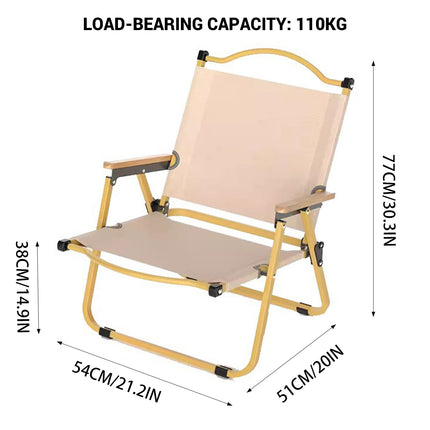 Outdoor Folding Chair Portable Camping Seat Lightweight Beach Chair for Travel