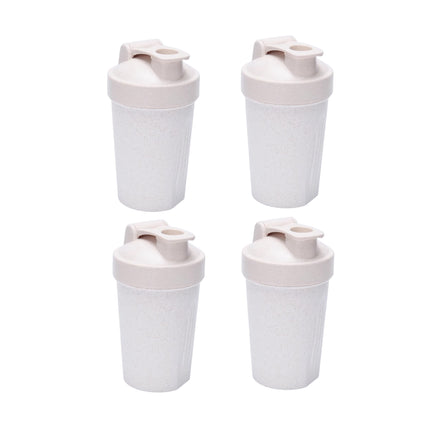 4PCS 400ml Shaker Bottles for Protein Powder Gym Fitness Sports Water Bottle
