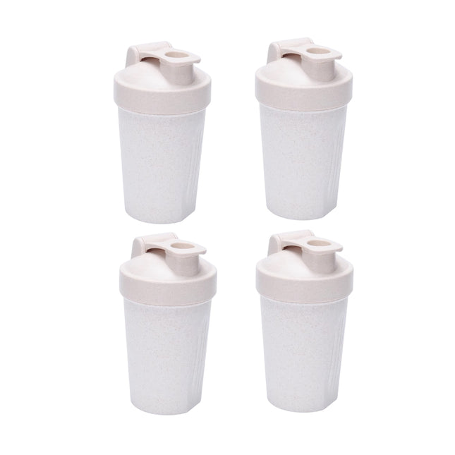 4PCS 400ml Shaker Bottles for Protein Powder Gym Fitness Sports Water Bottle
