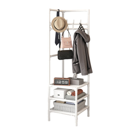 Corner Shelf Storage Rack Coat Hat Rack Multi Functional for Living Room Bedroom