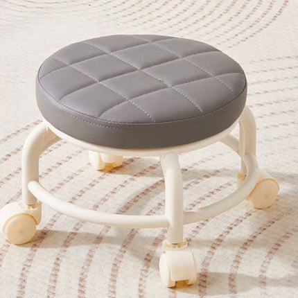 360° Rotating Roller Stool Small Swivel Chair Low Round Seat Movable Stool Use