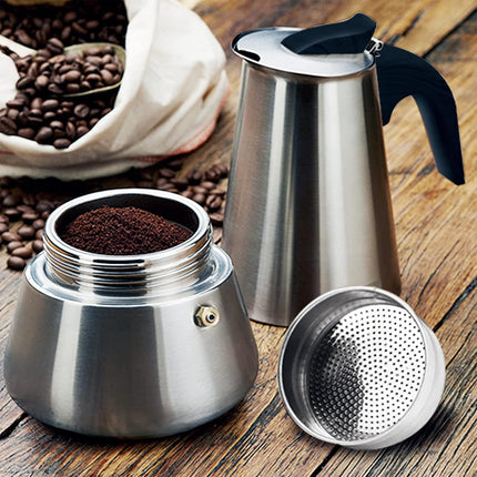 300ml Stainless Steel Moka Pot Coffee Maker Espresso Maker Durable HeatResistant