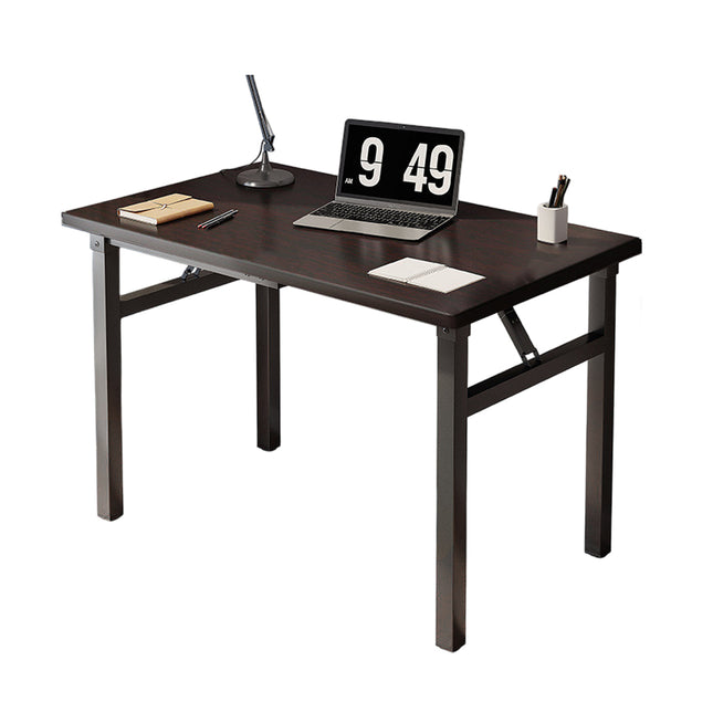 Rectangular Folding Table Computer Desk Sturdy Home Office Study Laptop Desk