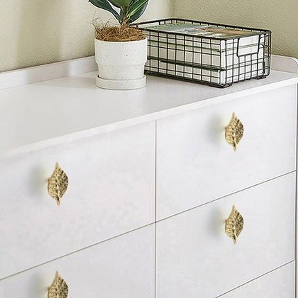 Leaf Shape Cabinet Door Handle Drawer Pull Modern Decorative Furniture Handle