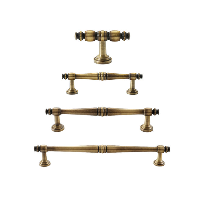 4 Sizes Brass Handles Vintage Cabinet Drawer Pulls for Wardrobe Door Furniture