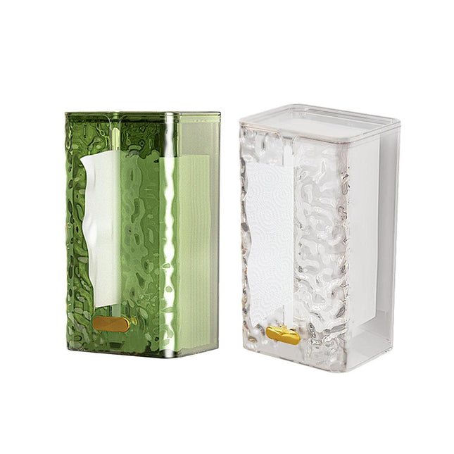 2pcs Wall Mounted Tissue Box Holder Suction Napkin Rack Paper Storage Organizer