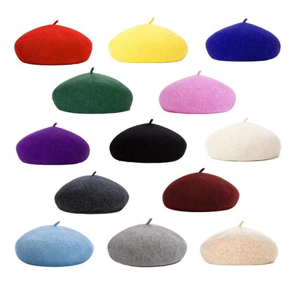 Women Ladies Beanie Wool French Beret Newsboy Hat Cap Winter Warm Hats Girls