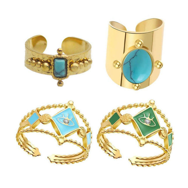 For Valentine's Day Women Finger Ring Stacking Opening Jewelry Dating Gift