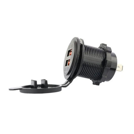 1× Car Dual USB 12V-24V Charger Quick Charge QC 3.0 Socket Power Outlet AU STOCK - Aimall