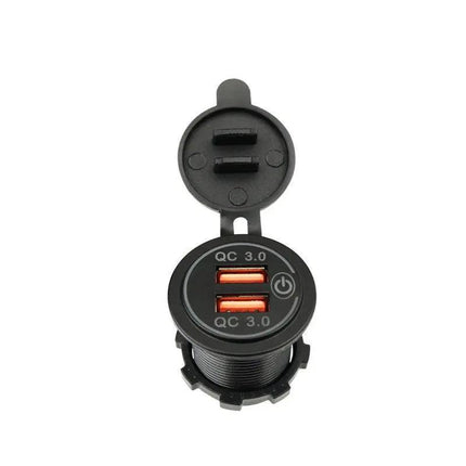 1× Car Dual USB 12V-24V Charger Quick Charge QC 3.0 Socket Power Outlet AU STOCK - Aimall