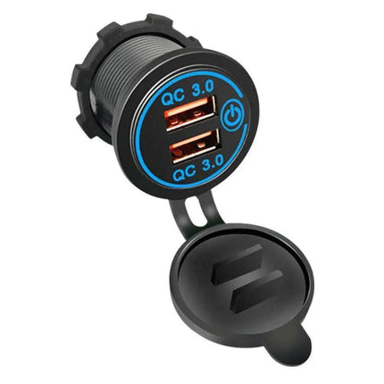 1× Car Dual USB 12V-24V Charger Quick Charge QC 3.0 Socket Power Outlet AU STOCK - Aimall