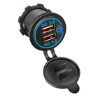 1× Car Dual USB 12V-24V Charger Quick Charge QC 3.0 Socket Power Outlet AU STOCK - Aimall