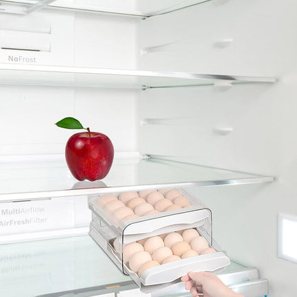Kitchen Egg Double Layer Storage Box for Food Organization Fresh Keeping