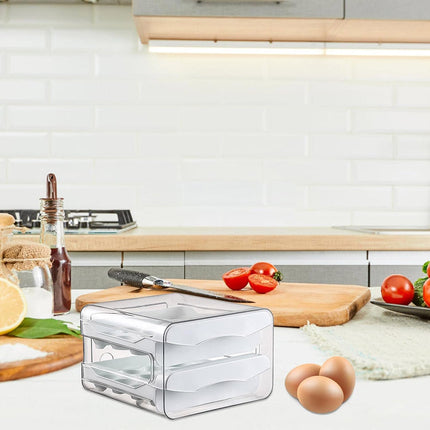 Kitchen Egg Double Layer Storage Box for Food Organization Fresh Keeping