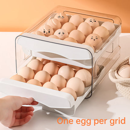 Kitchen Egg Double Layer Storage Box for Food Organization Fresh Keeping