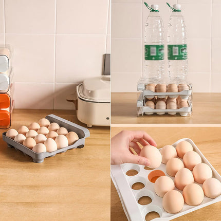 Kitchen Egg Double Layer Storage Box for Food Organization Fresh Keeping