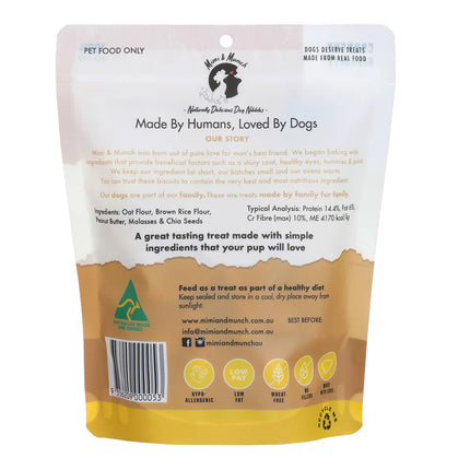 Mimi and Munch Peanut Butter Dog Biscuits 180g