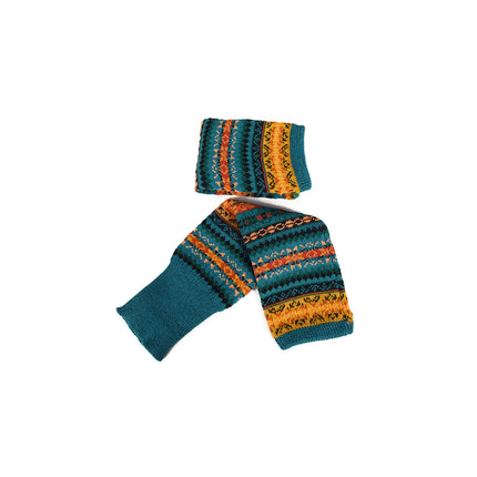 Women Ladies Winter Warm Knit Wool Leg Warmer Woolen Knee Knit Socks Leggings