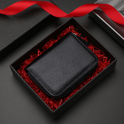 Compact Zipper Organ Card Cover Holder Wallet ID Bag Short Coin Purse Pockets