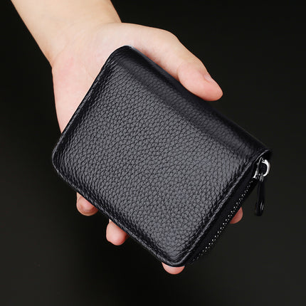 Compact Zipper Organ Card Cover Holder Wallet ID Bag Short Coin Purse Pockets