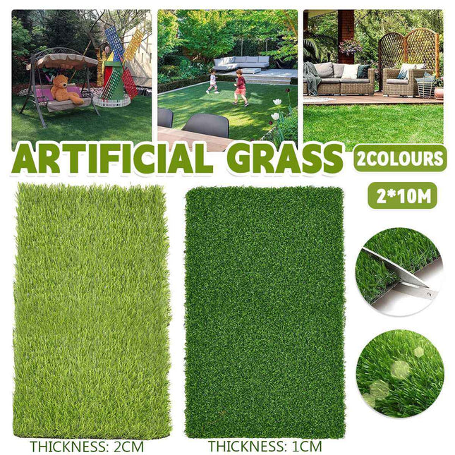 Artificial Synthetic Grass Lawn Realistic Fake Turf Garden Outdoor Decor Set