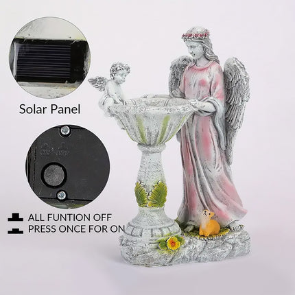 Solar Garden Lights Outdoor Decor Angel Statue Aesthetic Durable for Garden Yard