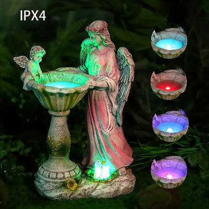 Solar Garden Lights Outdoor Decor Angel Statue Aesthetic Durable for Garden Yard