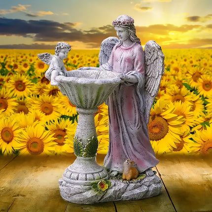 Solar Garden Lights Outdoor Decor Angel Statue Aesthetic Durable for Garden Yard
