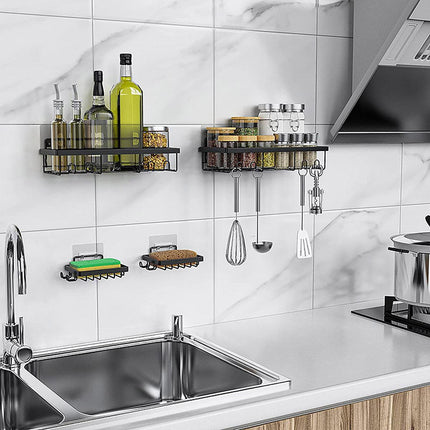 Perforation Free Bathroom Shelf Space Saving Storage Rack Organizer for Home Use