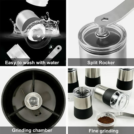 Small Manual Coffee Grinder Beans Nuts Adjustable Conical Ceramic Burr Grinder