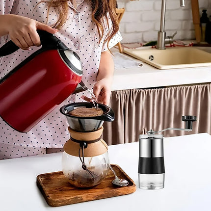 Small Manual Coffee Grinder Beans Nuts Adjustable Conical Ceramic Burr Grinder