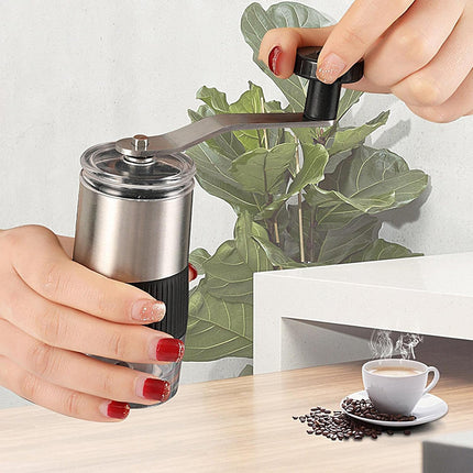 Small Manual Coffee Grinder Beans Nuts Adjustable Conical Ceramic Burr Grinder