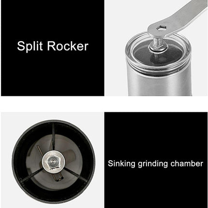 Small Manual Coffee Grinder Beans Nuts Adjustable Conical Ceramic Burr Grinder