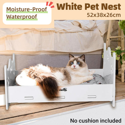 Wooden Cat Bed White Wooden Cat Bed Pet Cat and Dog Bed Comfortable Durable