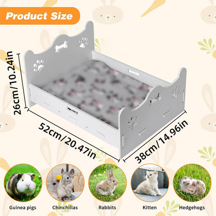 Wooden Cat Bed White Wooden Cat Bed Pet Cat and Dog Bed Comfortable Durable