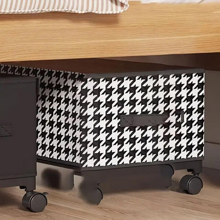 Under Bed Storage Box Household Wheeled Clothes Organizer Toy Container with Lid